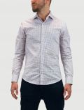 Camicia manica lunga - microfantasia blu rosso - 0