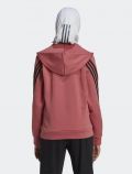 Felpa sportiva aperta Adidas - rosa scuro - 3