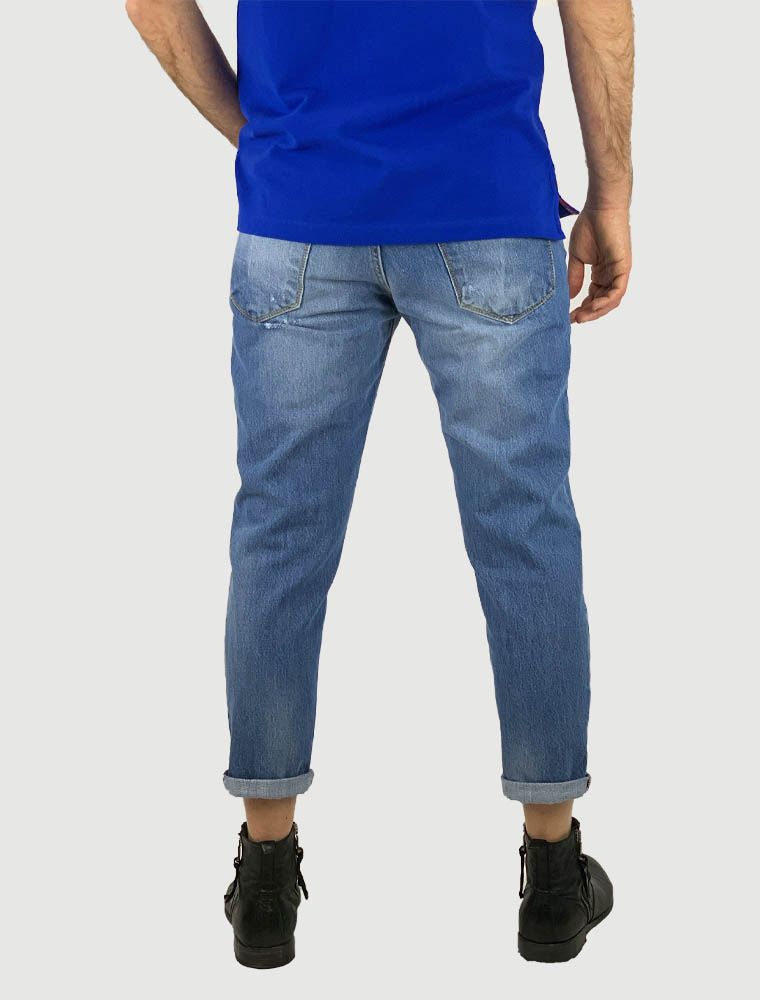 Pantalone jeans Over-d - blu chiaro - SMARTMODA E-COMMERCE