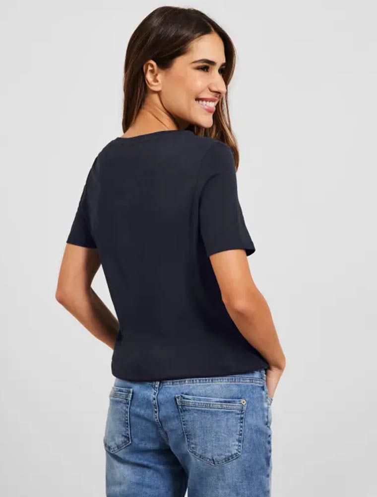 T-shirt manica corta Cecil - deep blue - Smartmoda Shop Online