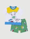 Completo maglia e pantalone corto Chicco - bianco verde
