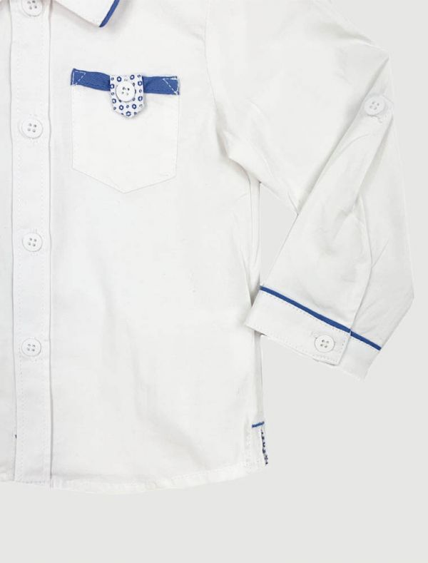 Camicia manica lunga Newborn - bianco