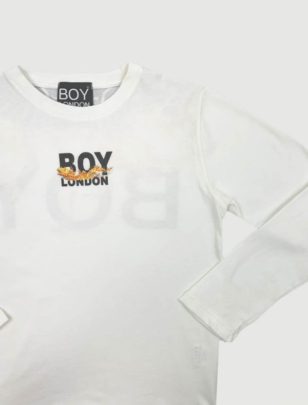 T-shirt manica lunga Boy London - bianco