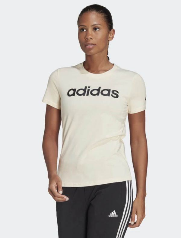 T-shirt manica corta sportiva Adidas - beige
