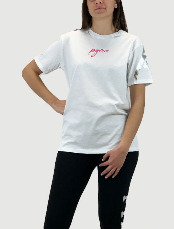 T-shirt manica corta Pyrex - bianco