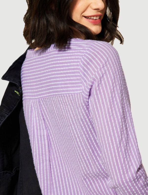 Camicia manica lunga casual - violetta