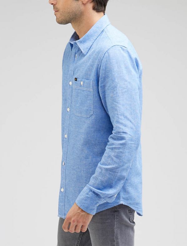 Camicia manica lunga casual Lee - azzurro