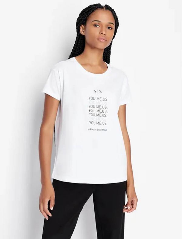 T-shirt manica corta Armani Exchange - bianco