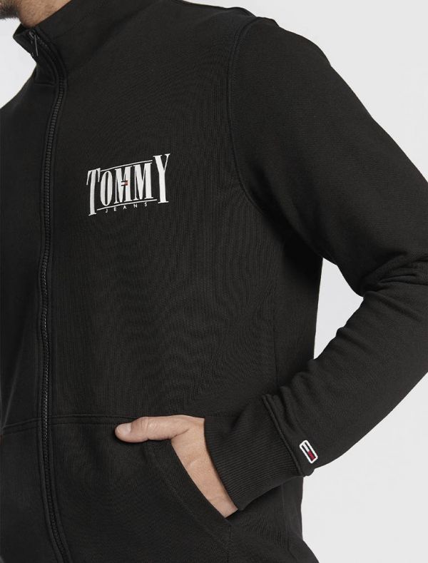Maglia in felpa aperta Tommy Jeans - black