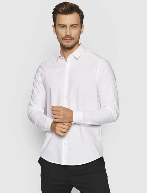 Camicia manica lunga Calvin Klein - white