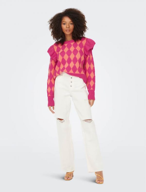 Pullover manica lunga Only - fuxia