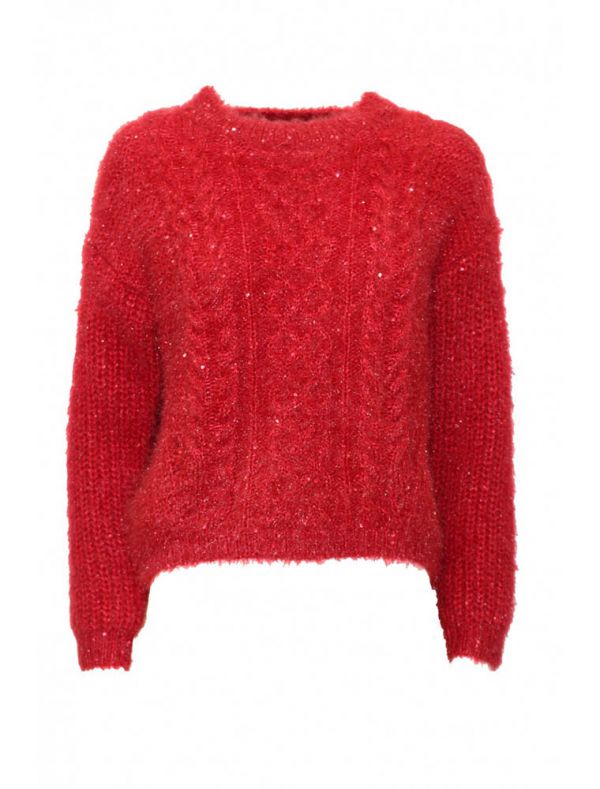 Pullover manica lunga Fly Girl - rosso