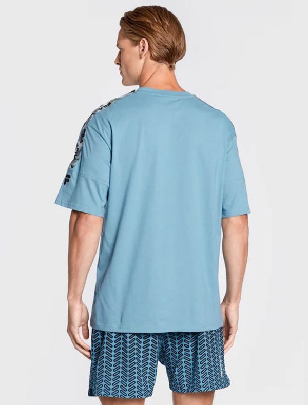 T-shirt manica corta sportiva Fila - azzurro