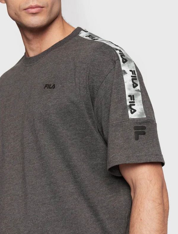 T-shirt manica corta sportiva Fila - dark grey melange