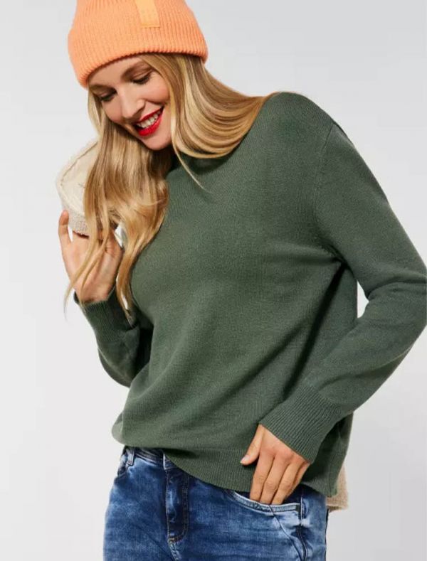 Pullover manica lunga Street One - green