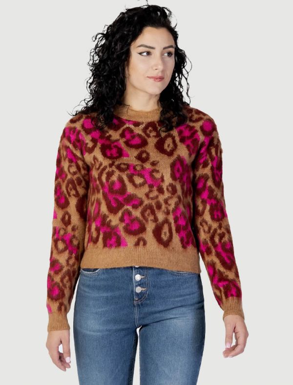 Pullover manica lunga Only - brown