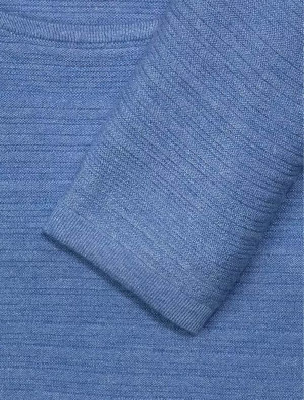 Pullover manica lunga Street One - blu melange