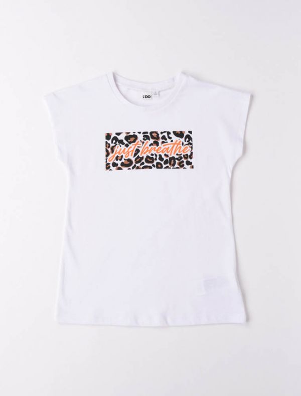 T-shirt manica corta I Do - bianco arancio